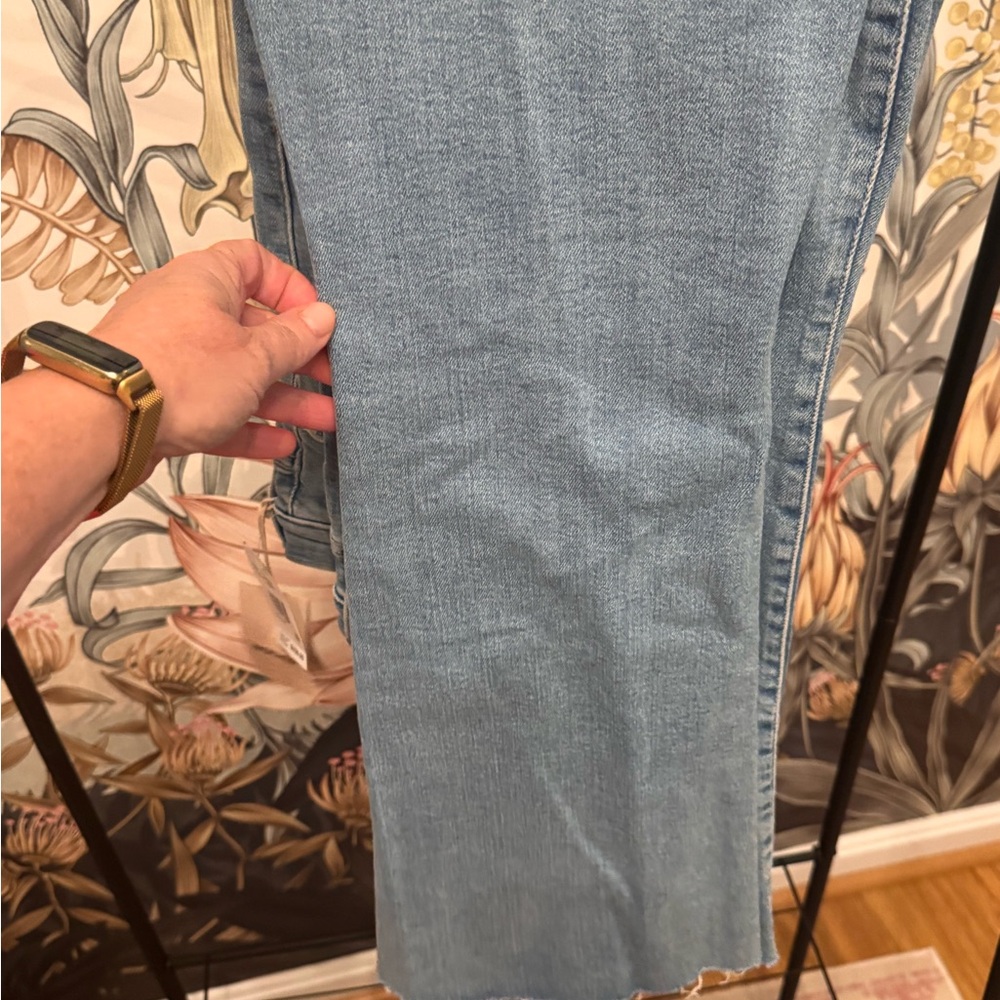 MOTHER Sky Blue Straight Leg Jeans